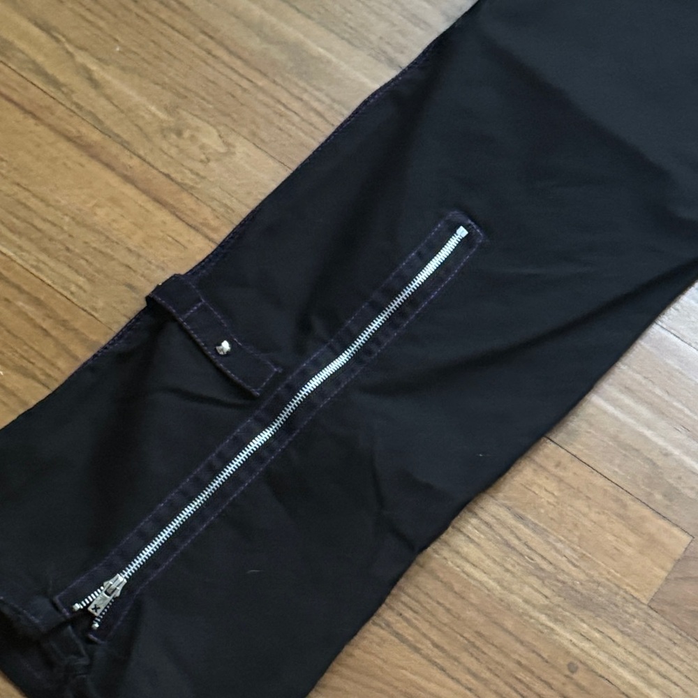 Tripp NYC Punk Black and Purple Lace Up Side Detail Pants | Size 15 | RARE - Picture 5 of 10